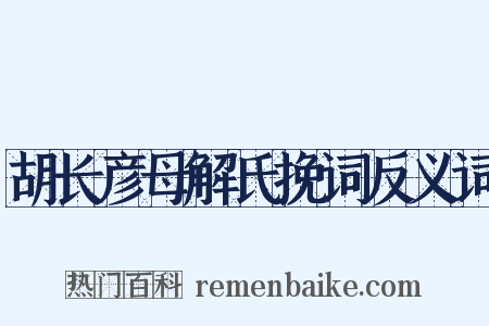 胡长彦母解氏挽词反义词是什么意思的图片